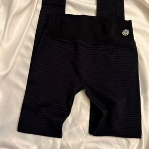 Pure Barre Black Striped Leggings